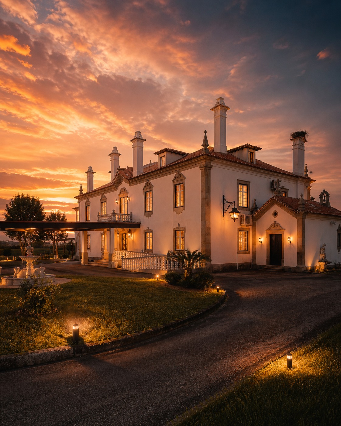 Solar de Alcains at golden hour